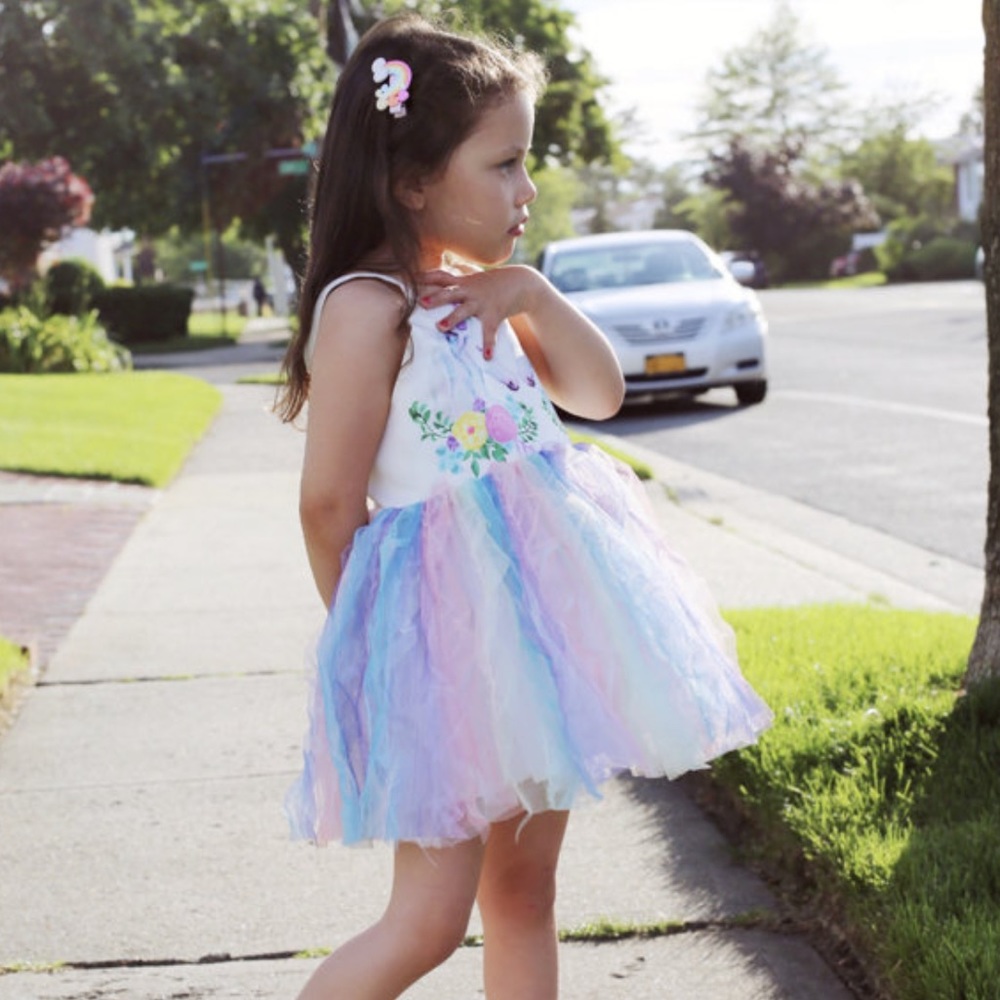Halabaloo Rainbow Unicorn Dress Sz 5